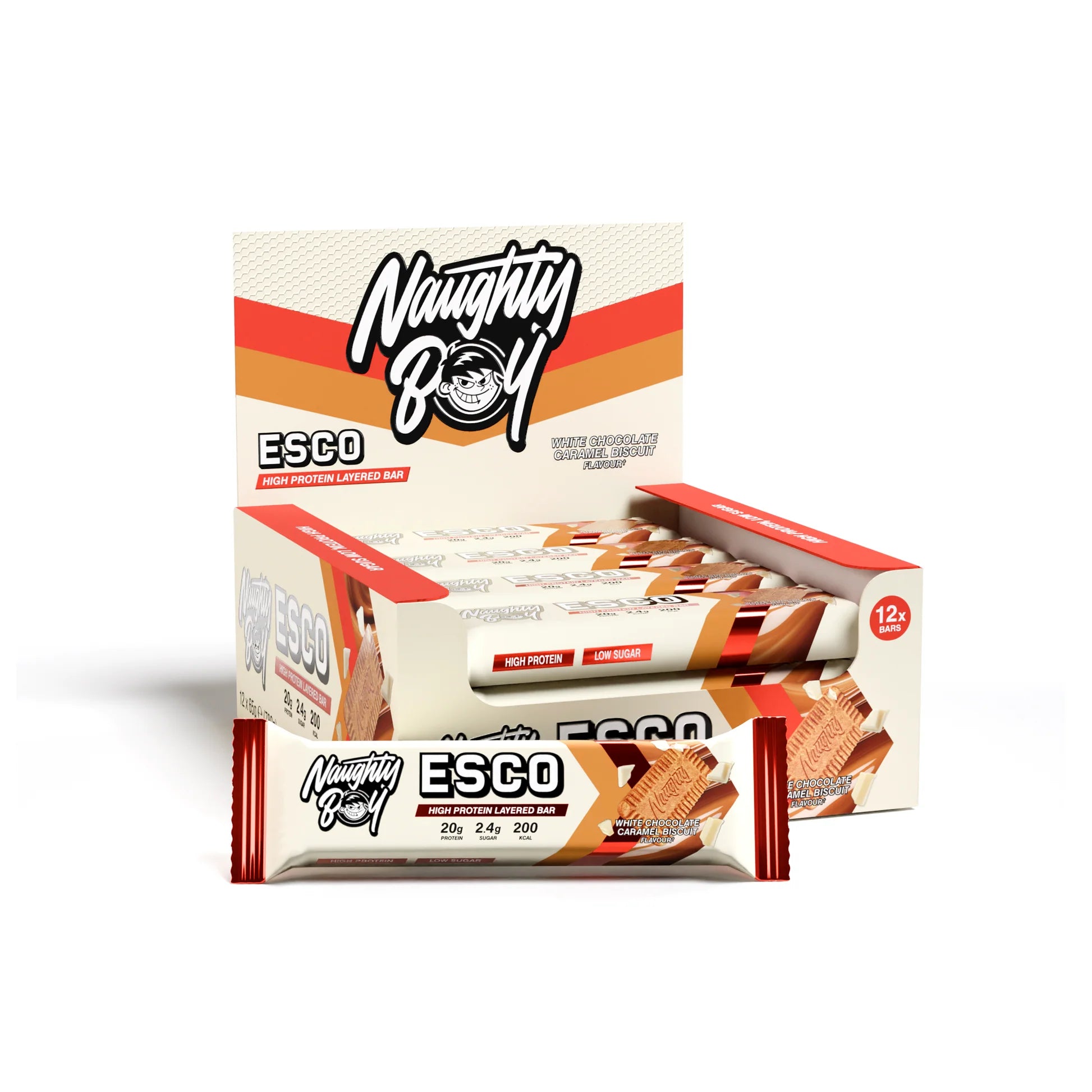 Naughty Boy ESCO Bar Protein Bars (box of 12 x 65g)